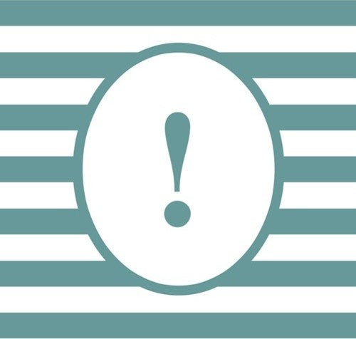 "Exclamation Point - Striped Oval" Outdoor Pillow 20"x20"