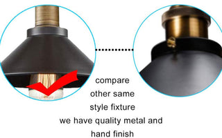 Industrial Vintage Metal Pendant Light, 3 Pack