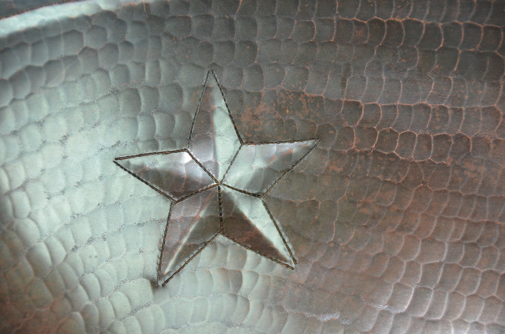 Star Top Mount Hand Made Copper Sink