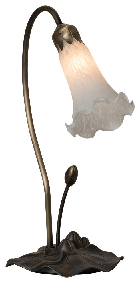 Meyda Lighting 13730 16" High White Pond Lily Accent Lamp