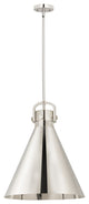 Innovations Lighting 710-1S-PN-M711-18PN Newton Cone 1 Light 18" Pendant