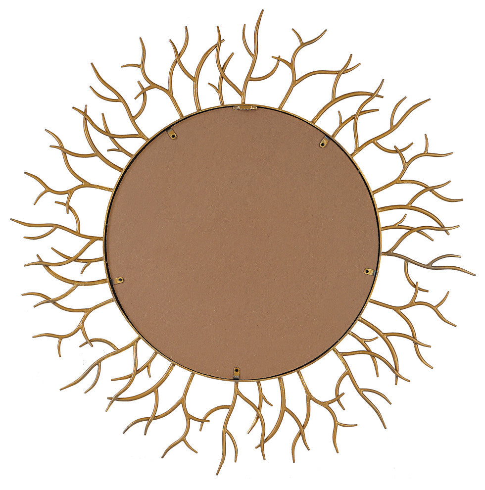 Uttermost 09814 Into The Woods Gold Round Mirror