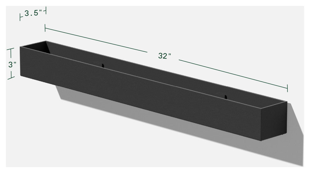 Veadek Geo Series Hanging Planter, Black, 32", 1 Pack