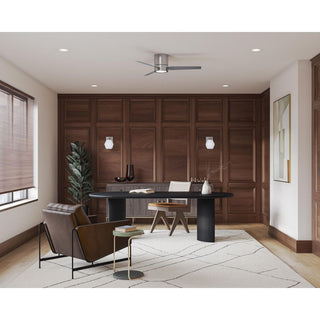 Braden 44" Reversible Walnut/Silver 3-Blade LED Indoor Hugger Ceiling Fan