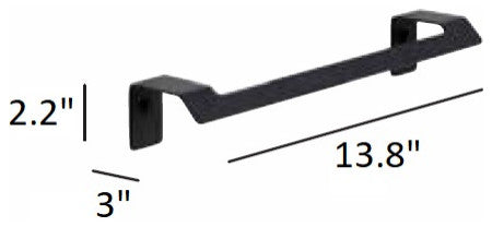 Slim Matte Towel Bar, Matte Blue, Small 14 in