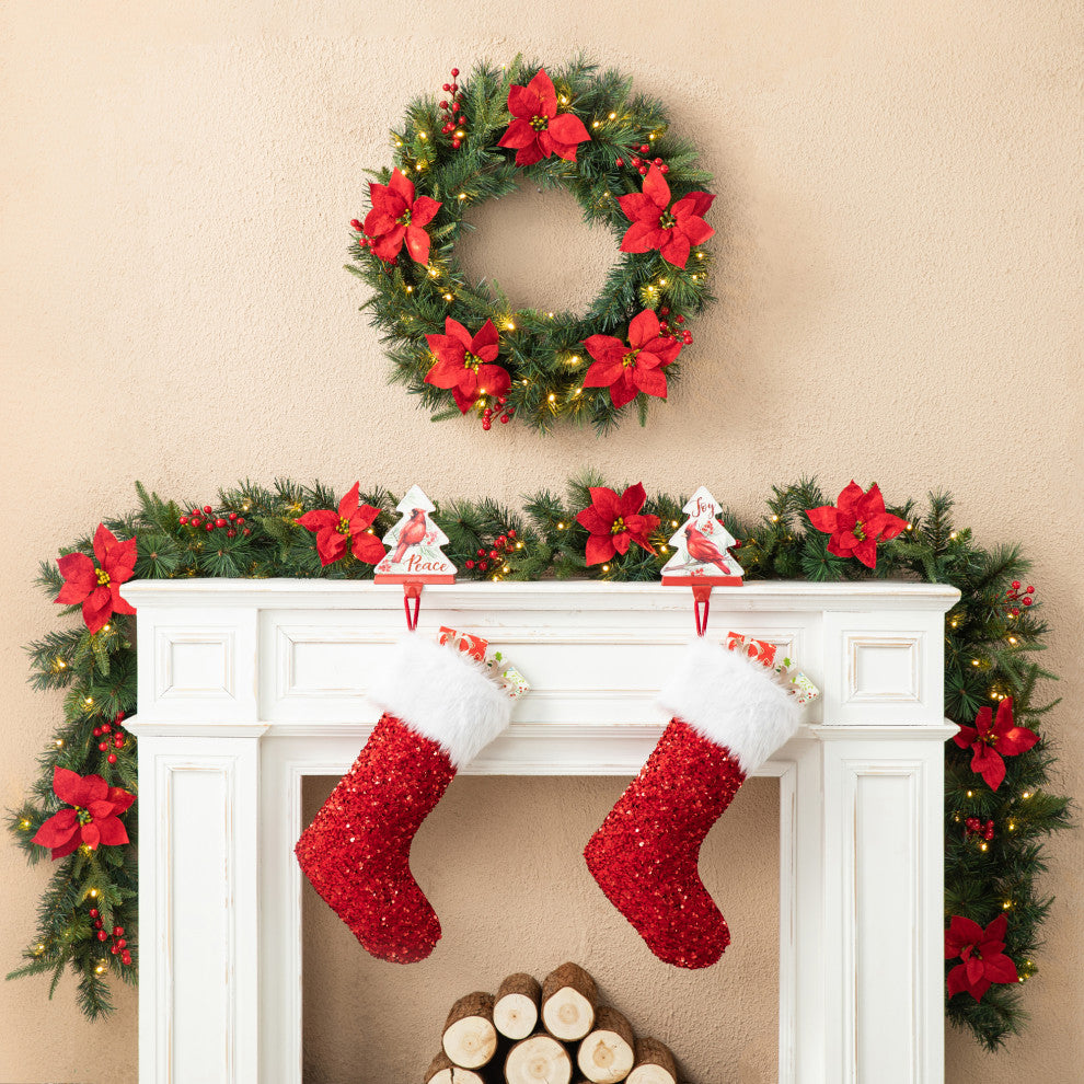 2-Pack 9' Pre-Lit Christmas Garland with Lights