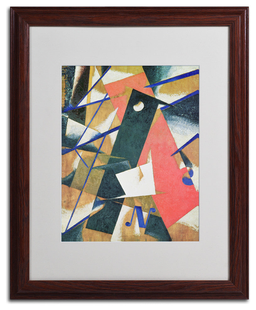 'Abstract II' Matted Framed Canvas Art
