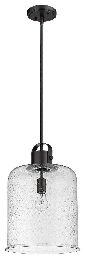 Zlite 340P12-MB 1-Light Pendant, Clear Seeded