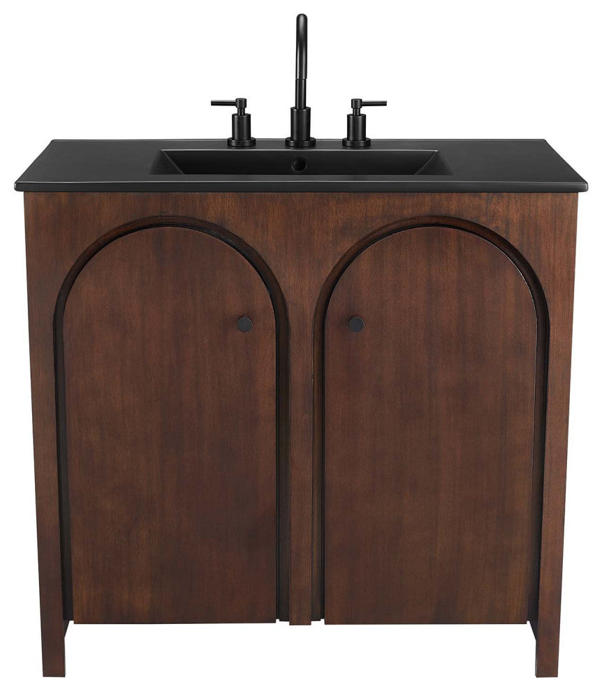 Appia 36" Bathroom Vanity - Walnut Black
