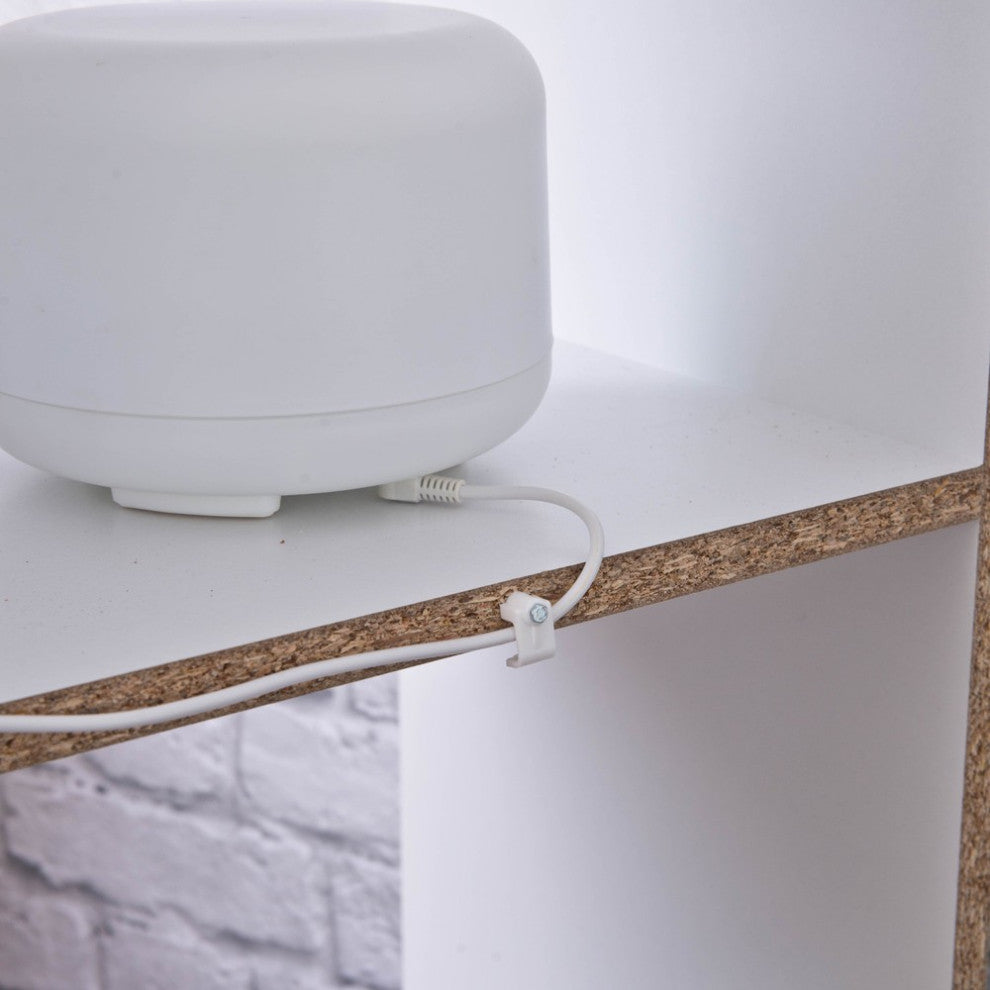 Graduated Step White 6 Cube Shelving Unit