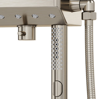 AquaPower 11-in Rain Showerhead Shower System with Pivoting Shower Arm 1.8 GPM, Brushed Nickel