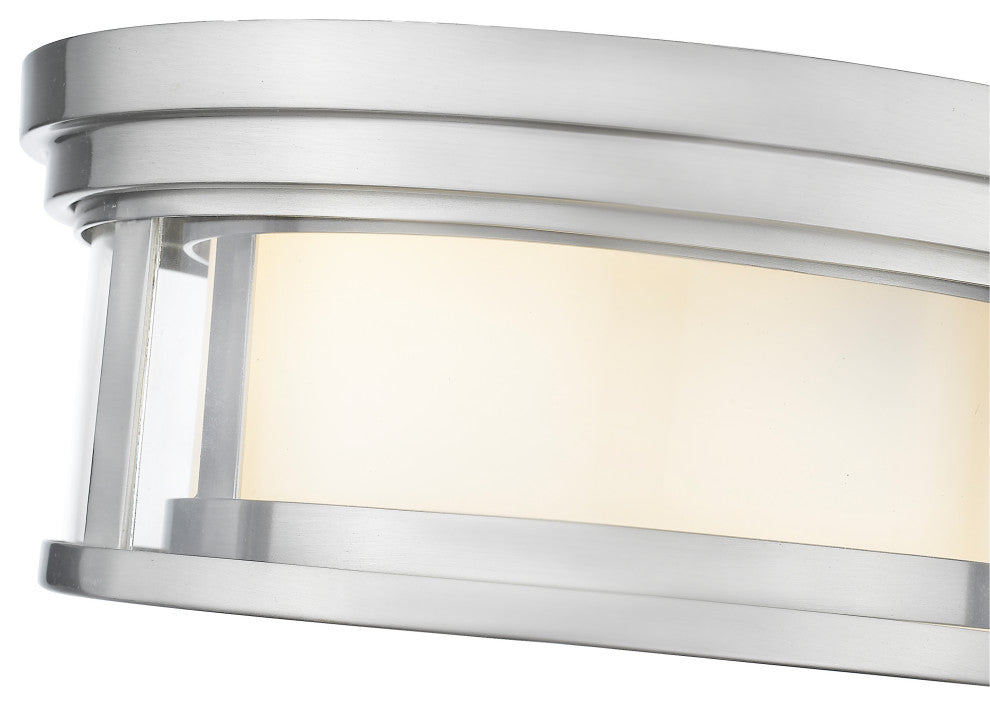 Z-Lite 2 Light Flush Mount, Brushed Nickel, 426F12-BN