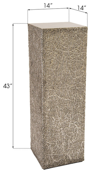 String Theory Pedestal, Silver Leaf, Large