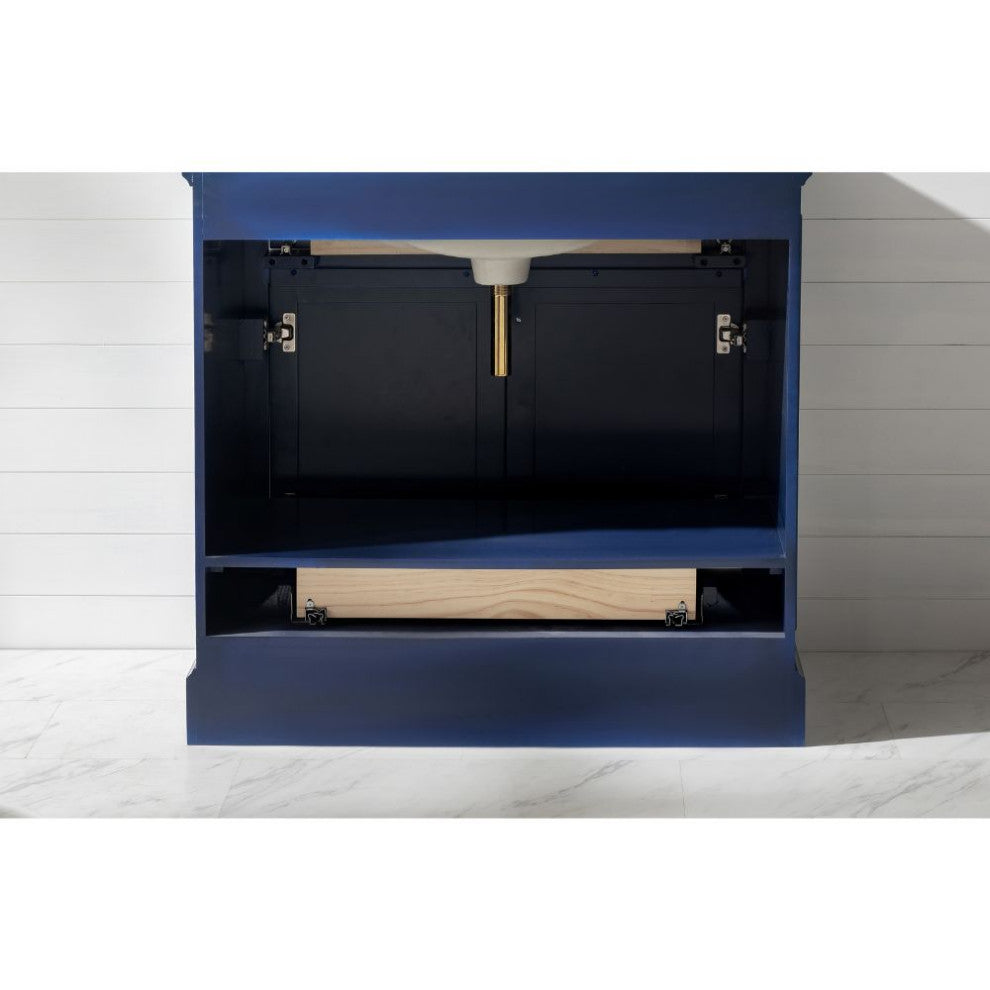 Milano Transitional Blue 36" Single Vanity