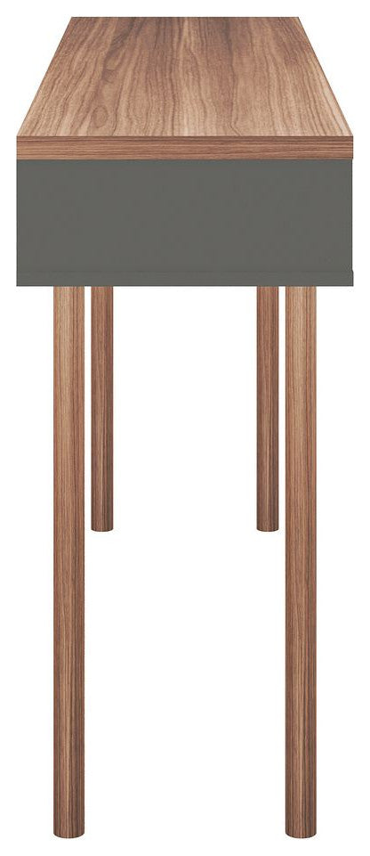 Windsor 47.24 Console Accent Table in Grey and Nature