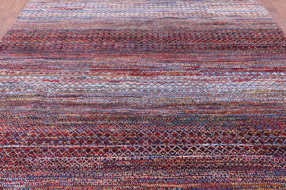 Wool & Silk Savannah Grass Hand Knotted Rug 9' 1" X 11' 7" - Q15436