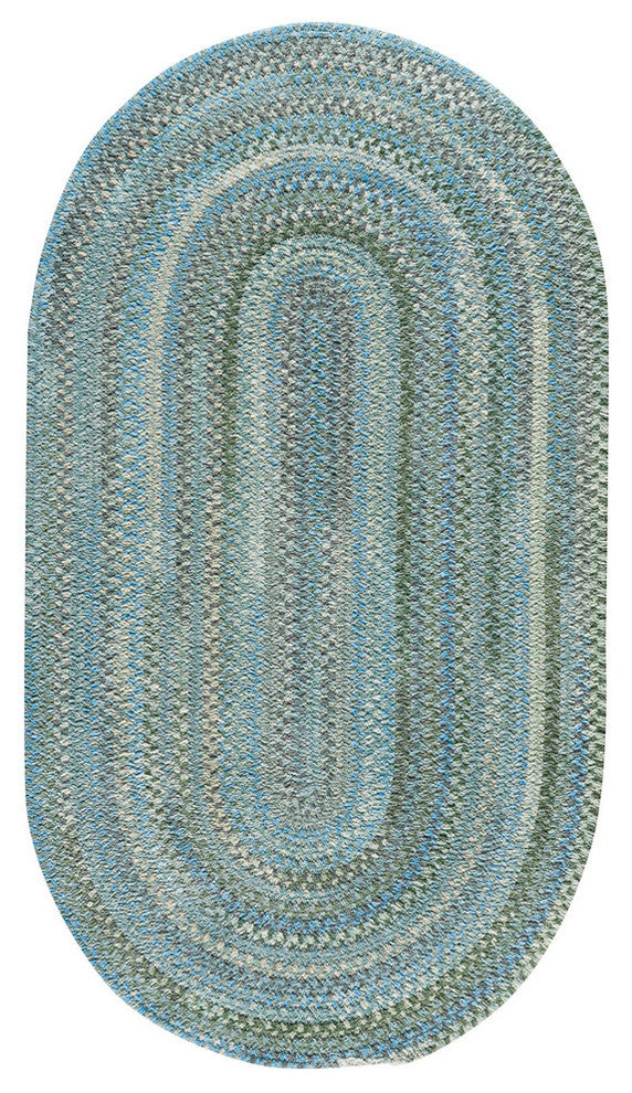 Alliance Oval Braided Rug, Thyme, 11'4"x14'4"