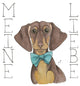 "Puppy Love Dachshund Color" Digital Paper Print by Elyse DeNeige, 32"x32"