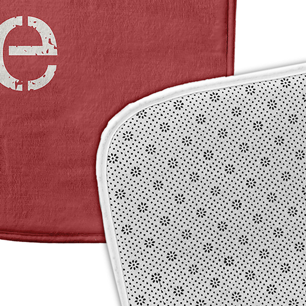 24" x 17" Beach House  Bathmat, Ligonberry Red