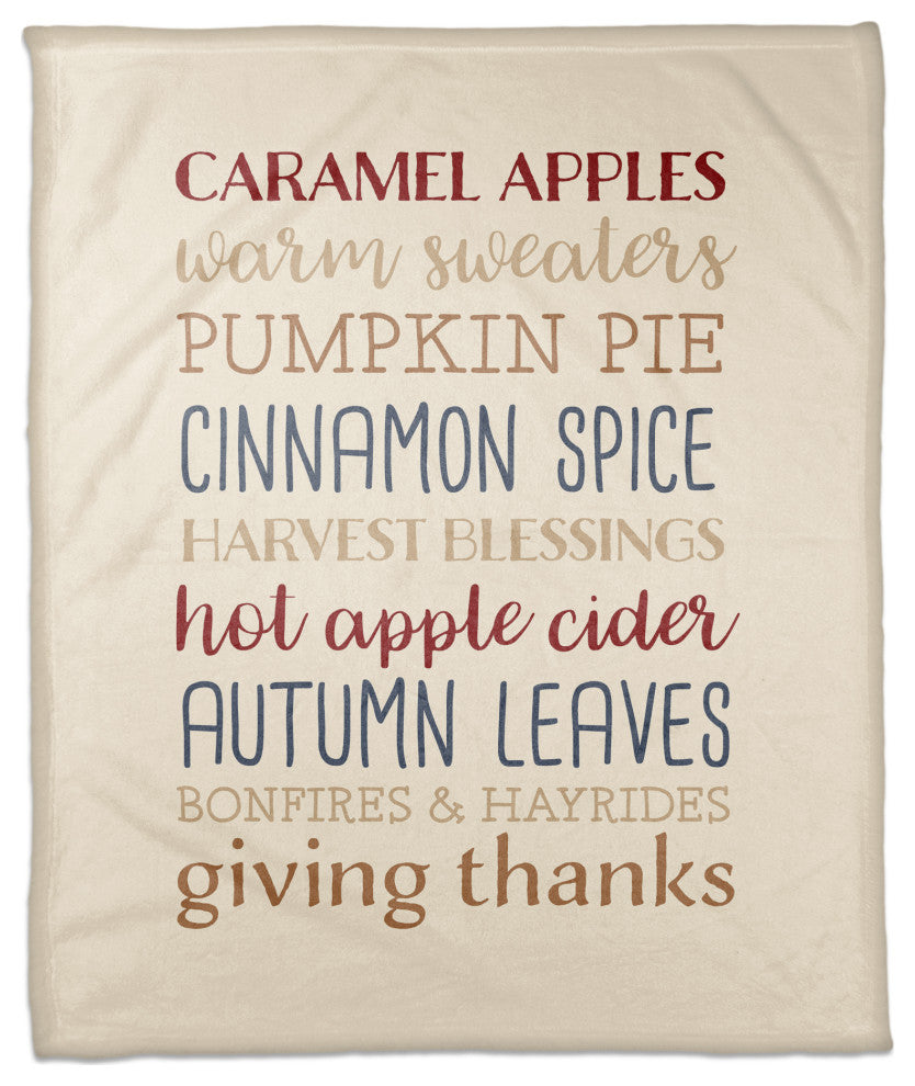 Fall Sentiments 2 50"x60" Coral Fleece Blanket
