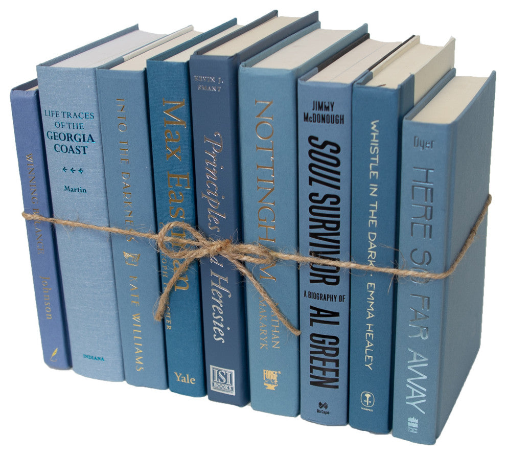 Decorative Books - Marlin Book Bundle - 1 foot of Blue Books