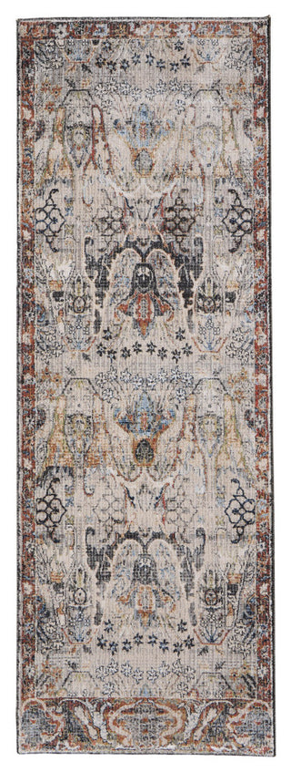 Claymore R39P2 Transitional/Bohemian & Vintage Runner, Gray/Rust, 2'6"x7'3"