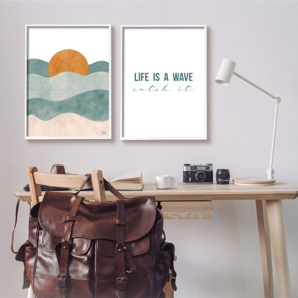Life's A Wave Abstract Summer Sunrise Beach,24 x 30