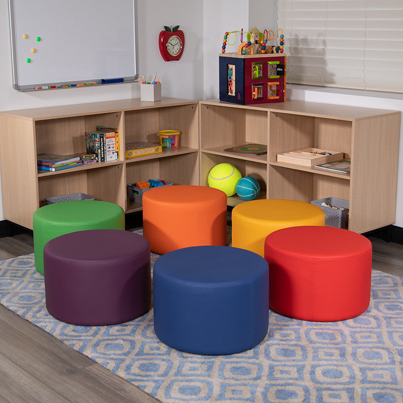 Soft Seating Collaborative Circle, 12" Seat Height , Red Color