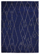 HAND KNOTTED LOOM SILK ECO-FRIENDLY AREA RUG-9'x12',Rectangle,Blue,Geometric