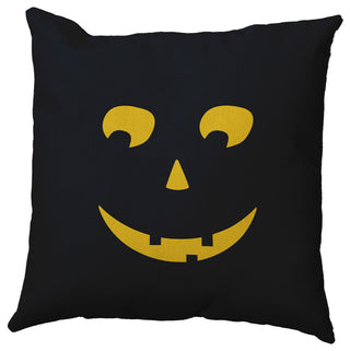 Halloween JackoLanternRight Indoor/Outdoor Throw Pillow, Black, 20"x20"