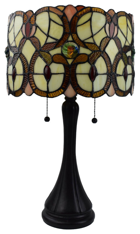 Amora Lighting Tiffany Style AM335TL10 Geometric Table Lamp