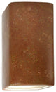 Ambiance, Small ADA Rectangle, Closed Top Wall Sconce, Rust Patina
