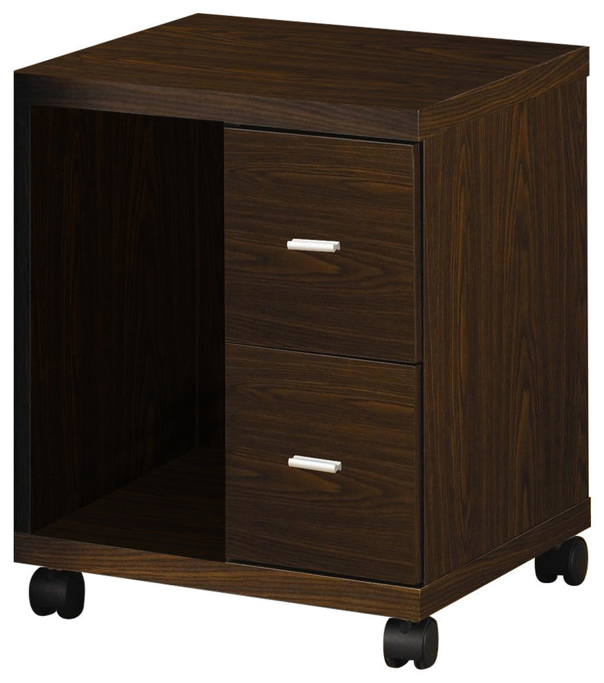 2-Drawers Cpu Stand, Brown