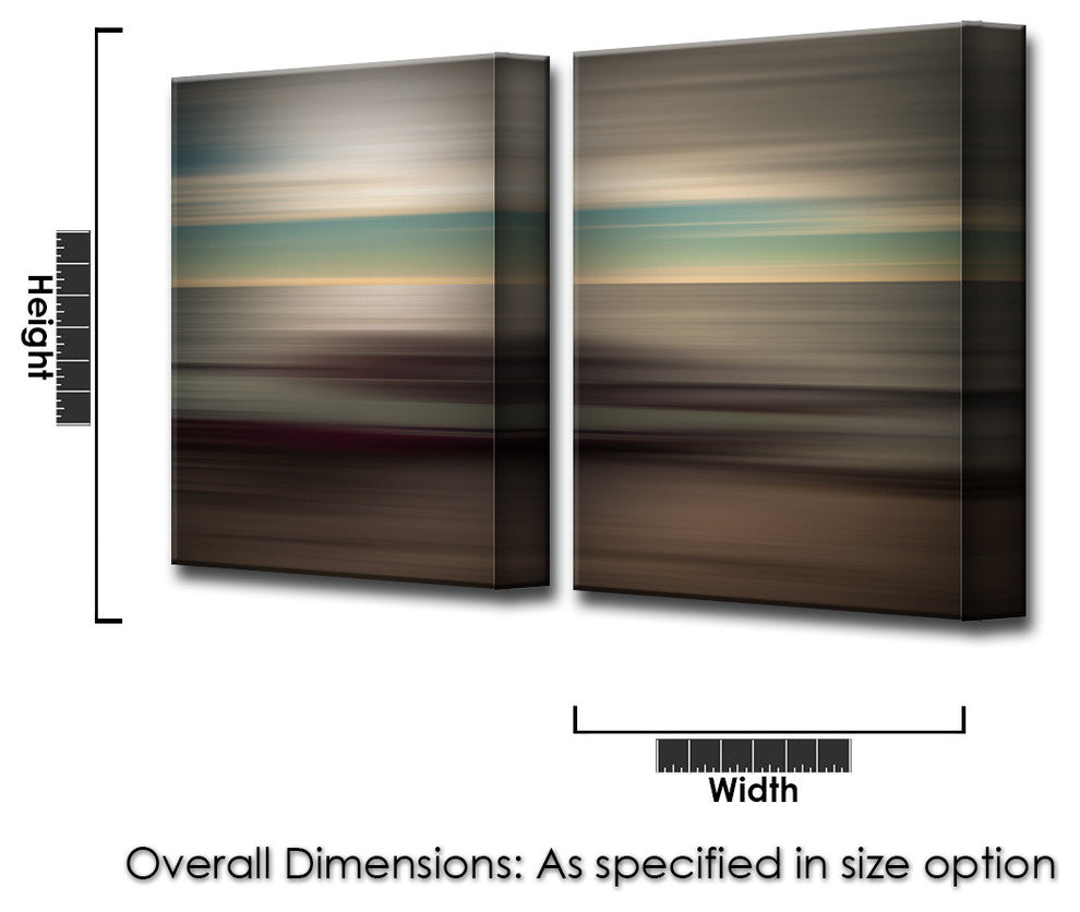 Ready2HangArt 'Blur Stripes XLI' 2-PC Canvas Wall Art Set, 16 in. Highx12 in.