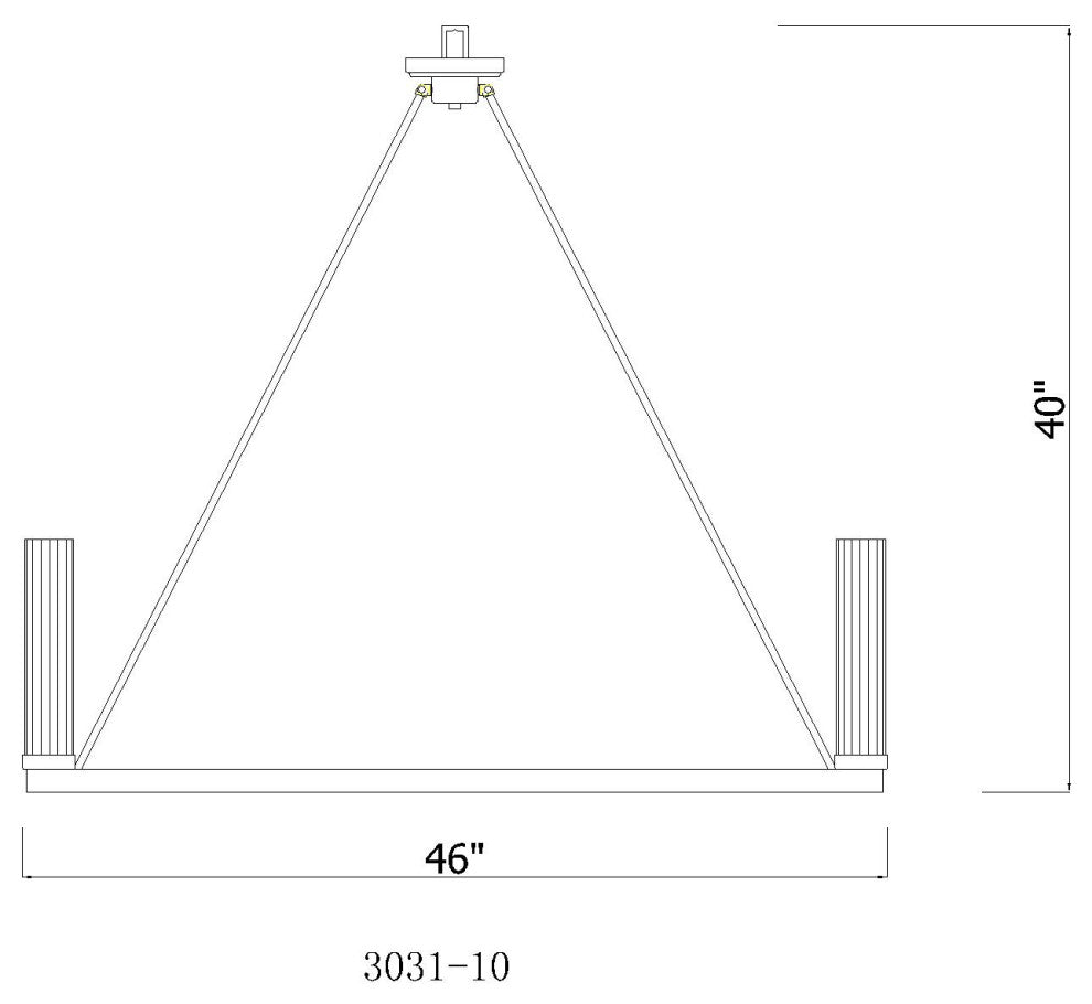 Zlite 3031-10RB 10-Light Chandelier, Clear