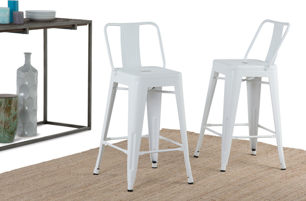 Rayne 24 inch Metal Counter Height Stool (Set of 2)