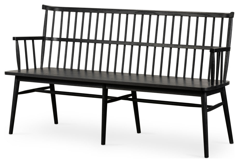 Aspen Large Bench-Black Oak