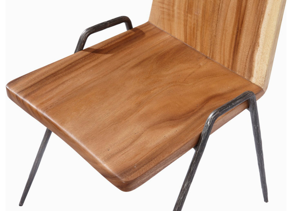 Forged Leg Dining Chair, Metal, Natural/Copper