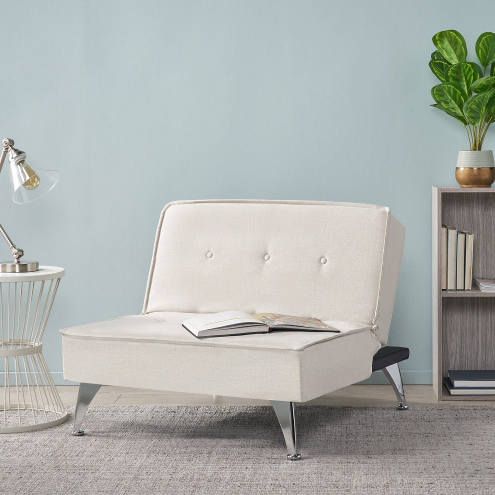 Gemma Modern Fabric Reclining Chair Ottoman