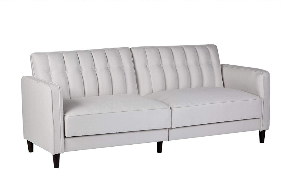 Mid Century Modern Tufted Convertible Sleeper, Beige