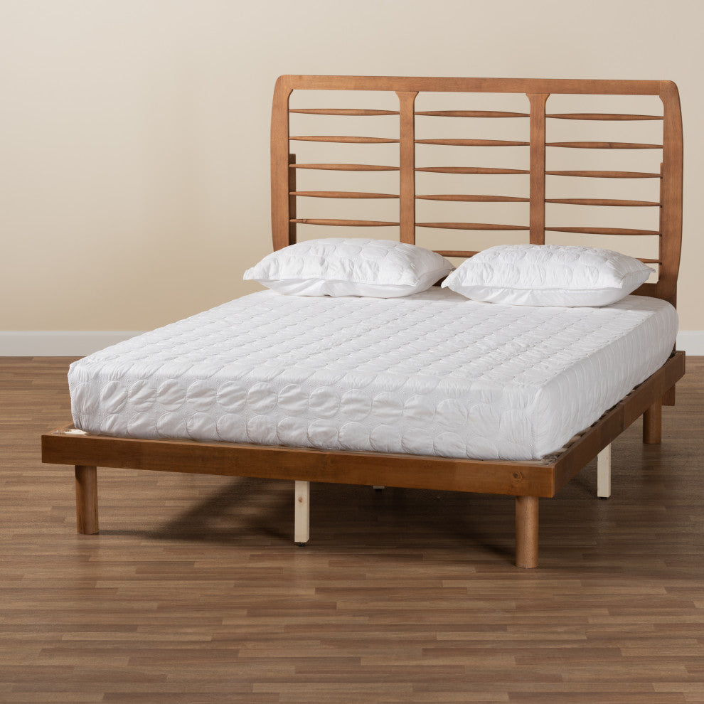 Micah Ash Walnut Platform Bed, Full
