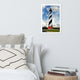 Cape Hatteras Lighthouse Coastal Landscape Framed Photo Paper Wall Art Prints, White, 12" X 18"