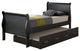 Twin Trundle Bed, Black