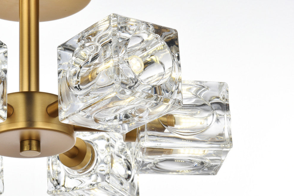 14" Flush Mount, Satin Gold