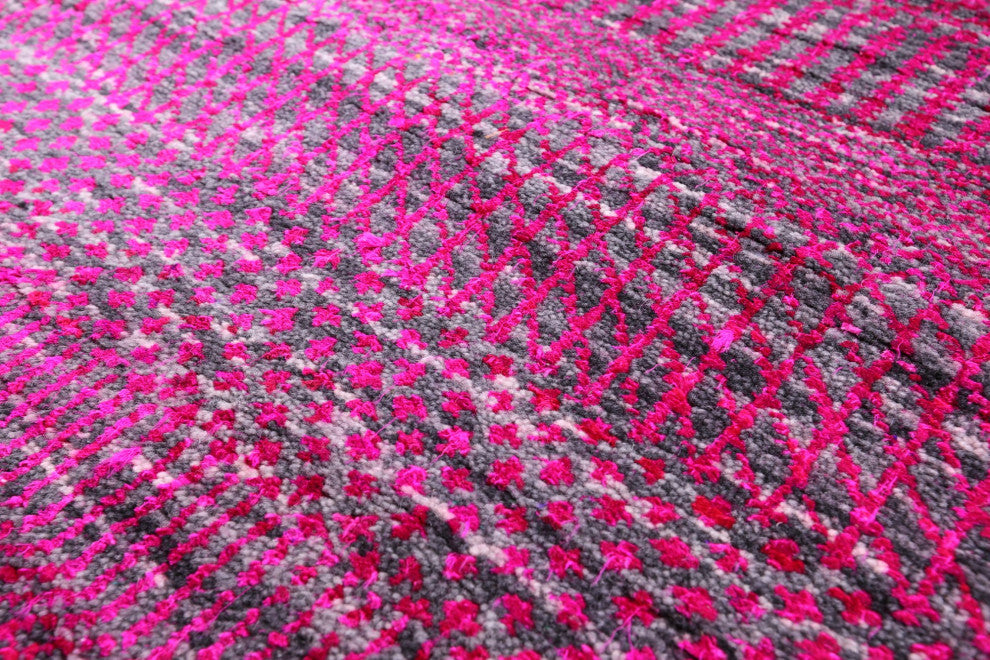2' 8" X 12' 1" Runner Hand Knotted Super Savannah Gabbeh Wool and Silk Rug Q6089
