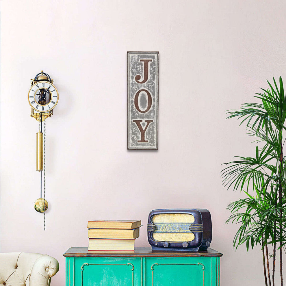 Farmhouse Style "Joy", Vertical Wall Sign