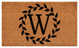 Calloway Mills Laurel Wreath Doormat, Letter W