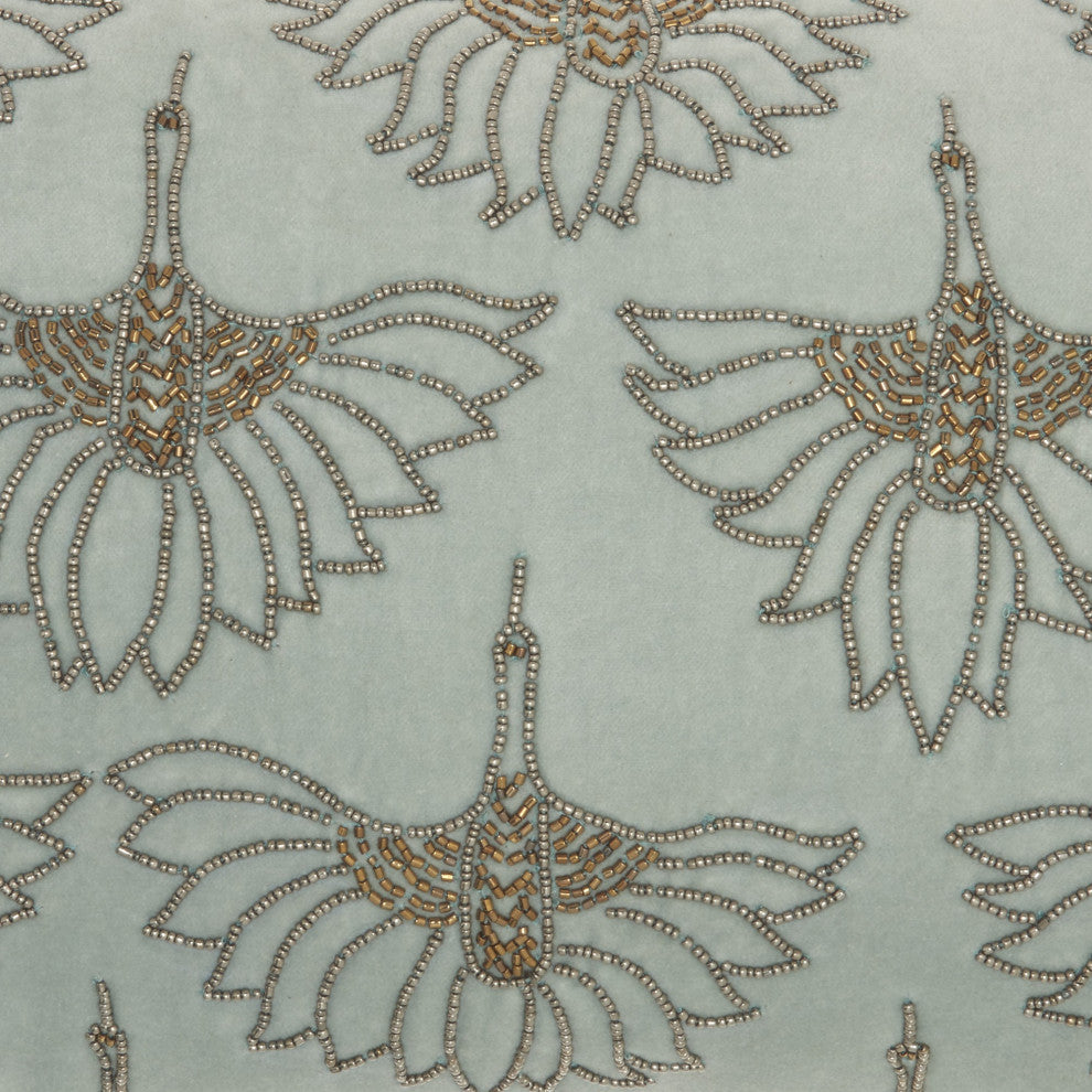Brilliant Celadon Blue lumbar Pillow