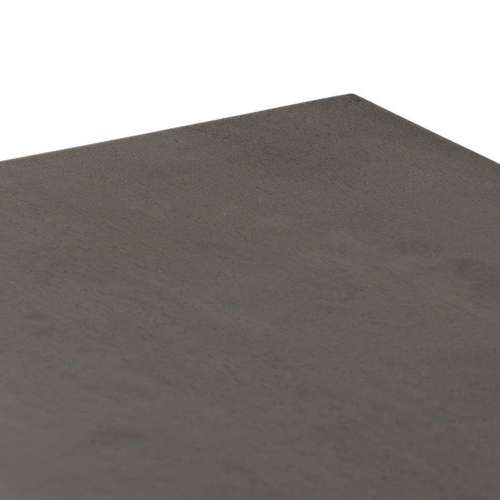 Kelby Closed Media Console Carved Vintage Brown, Vintage Brown, Gunmetal