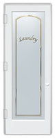 Laundry Door - Classic Arched - Primed - 36" x 96" - Knob on Right - Push Open